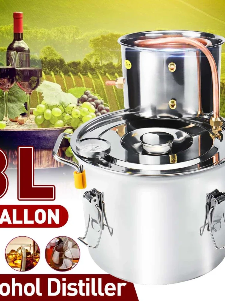 2 Gallon 8L Distiller Alambic Moonshine Alcohol Still Stainless Copper DIY Home Brew Water Wine Brandy Essential Oil Brewing Kit
2 Gallon 8L Distiller Alambic Moonshine Alcohol Still Stainless Copper DIY Home Brew Water Wine Brandy Essential Oil Brewing Kit