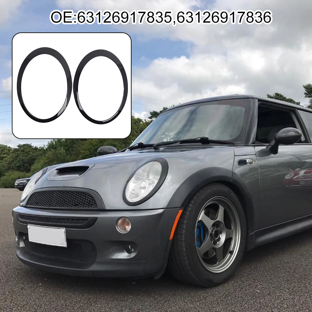 Black Car Headlight Trim Ring LEFT+RIGHT For MINI For Copper R50 R52 R53 Car Headlight Frame Cover Trim Exterior Accessories
Black Car Headlight Trim Ring LEFT+RIGHT For MINI For Copper R50 R52 R53 Car Headlight Frame Cover Trim Exterior Accessories