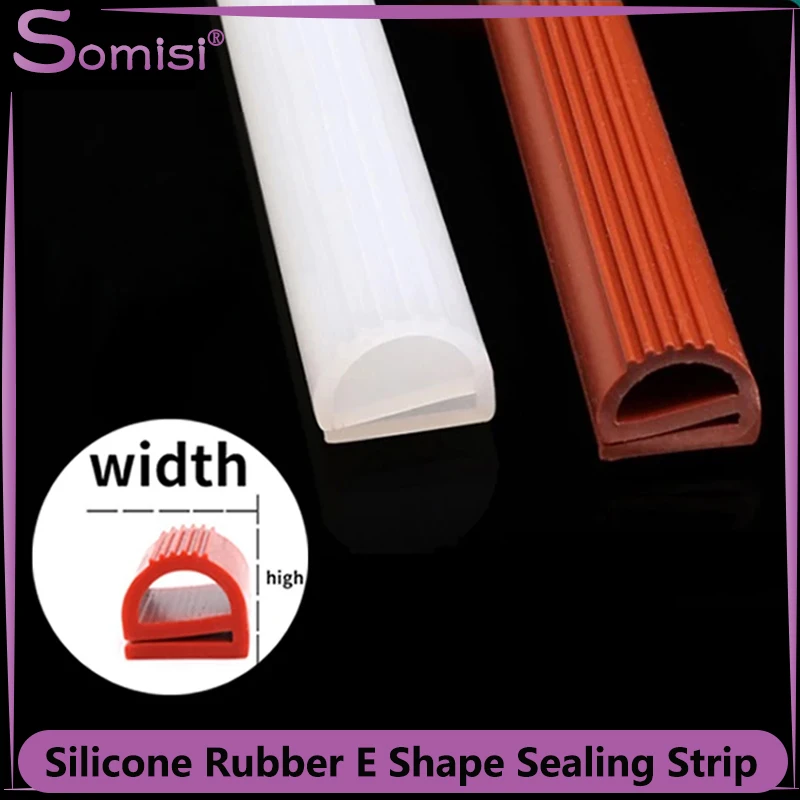 1/3m Silicone E Shape Strip Rubber Sealing Strip White/Red E-shaped E-strip High Temperature Oven Sealing Strips
1/3m Silicone E Shape Strip Rubber Sealing Strip White/Red E-shaped E-strip High Temperature Oven Sealing Strips