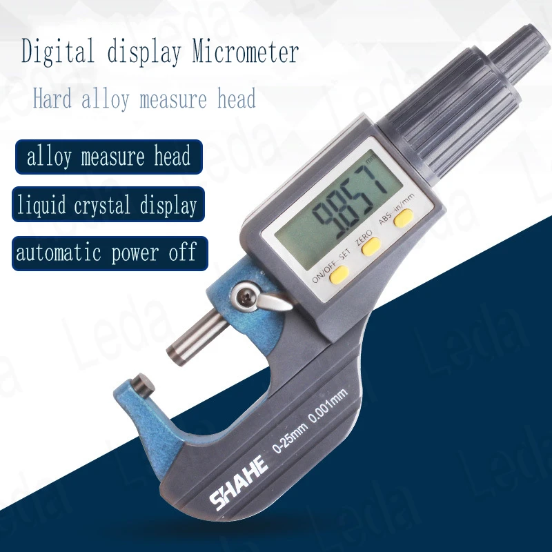 1Pcs Digital Display Outer Diameter Micrometer 0-25MMMicron Level Reading Electronic Differential Card 0.001mm
1Pcs Digital Display Outer Diameter Micrometer 0-25MMMicron Level Reading Electronic Differential Card 0.001mm