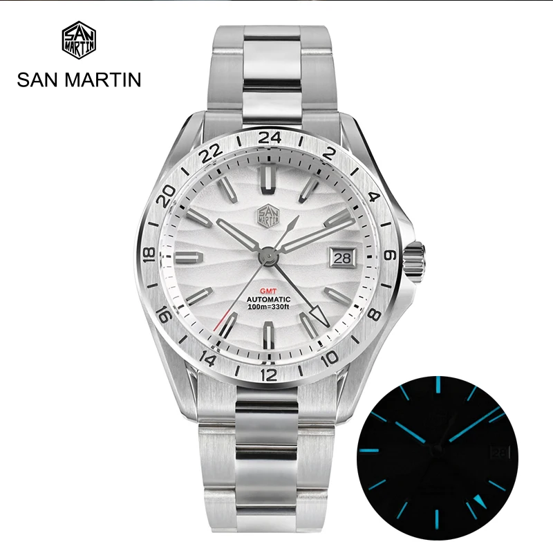 San Martin 39mm Luxury Top Men Business GMT Dive Watch Sapphire NH34 Automatic Mechanical Watches Date Waterproof 100m Luminous
San Martin 39mm Luxury Top Men Business GMT Dive Watch Sapphire NH34 Automatic Mechanical Watches Date Waterproof 100m Luminous