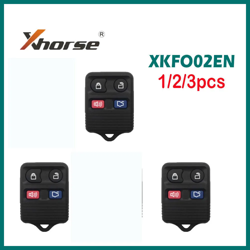 

1/2/3pcs Xhorse XKFO02EN Universal Wire Remote Key 4 Buttons Car Remote Key for Ford VVDI Mini Key Tool VVDI2 English Version