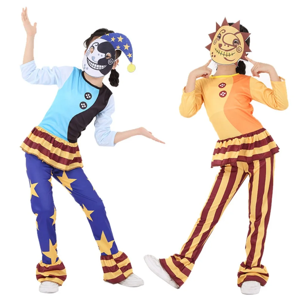 Game Freddy's Five Nights Sun Cosplay Costume Kids Jumpsuit Mask Full Set Anime Nightmare Moon Role Play Bodysuit Halloween
Game Freddy's Five Nights Sun Cosplay Costume Kids Jumpsuit Mask Full Set Anime Nightmare Moon Role Play Bodysuit Halloween