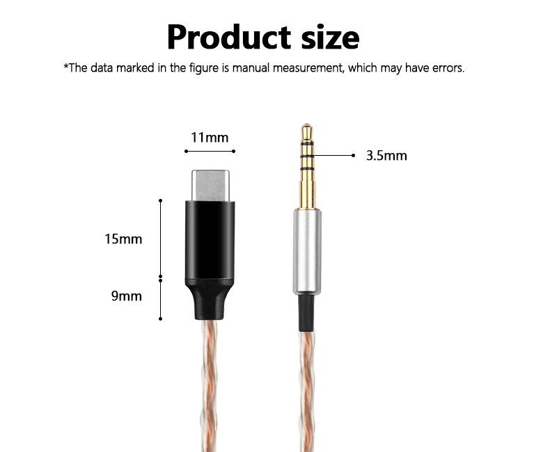 For Denon AH-MM400 MM200 MM300 Headset Replaceable TYPE-C to MM400 Single Crystal Copper Cable For Denon AH-MM400 MM200 MM300 Headset Replaceable TYPE-C to MM400 Single Crystal Copper Cable