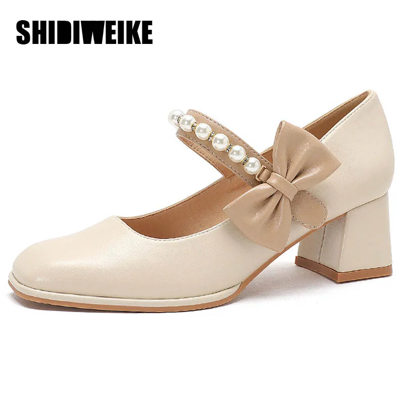 

SDWK 5 см весенние женские Туфли Мэри Джейн из лакированной кожи классические туфли на среднем каблуке Туфли-лодочки с бантом и пряжкой на ремешке женская обувь