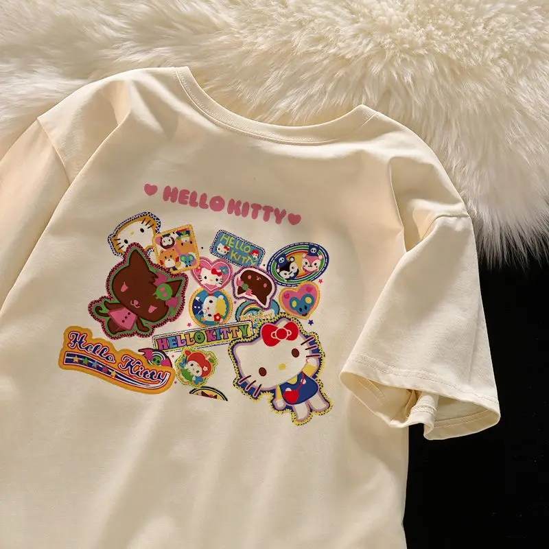 Sanrio Genuine Kawaii Hello Kitty T-Shirt Anime Cute Cartoon New Student Versatile Loose Design and Niche Top Girl Toys
Sanrio Genuine Kawaii Hello Kitty T-Shirt Anime Cute Cartoon New Student Versatile Loose Design and Niche Top Girl Toys