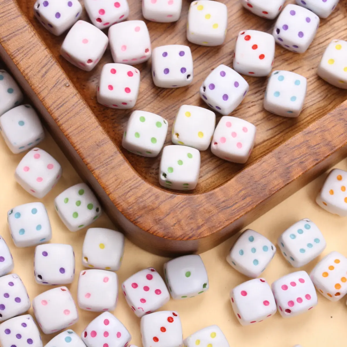 30Pcs 8mm Square Acrylic Dice Beads Fashionable Handmade DIY Acrylic Necklace Bracelet Accessories Keychain Phone Chain
30Pcs 8mm Square Acrylic Dice Beads Fashionable Handmade DIY Acrylic Necklace Bracelet Accessories Keychain Phone Chain
