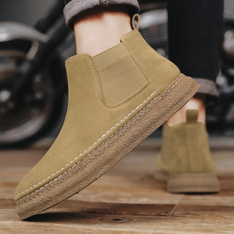 Autumn and Winter Comfortable Mid-top Casual Shoes for Men New Suede Solid Color Flat Casual Sports Shoes Trendy Men's Shoes
Autumn and Winter Comfortable Mid-top Casual Shoes for Men New Suede Solid Color Flat Casual Sports Shoes Trendy Men's Shoes