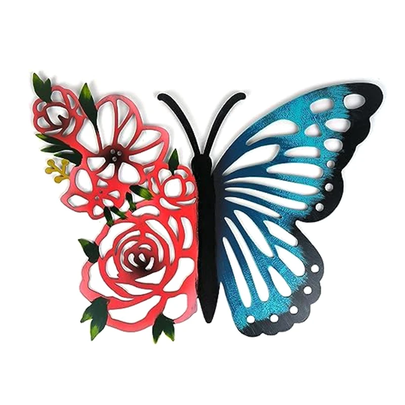 

Металлическая настенная декоративная бабочка-бабочки для помещения искусство подвесная скульптура для дома спальни гостиной офиса 40,5X30,4 см