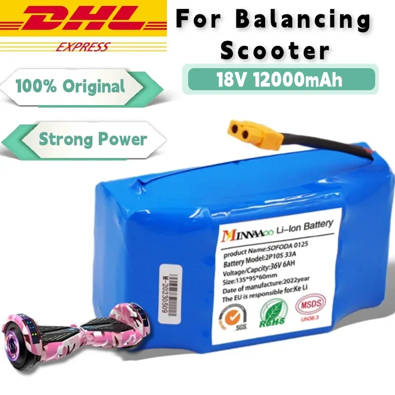 36V Rechargeable Li-ion Battery Pack 12000mAh 12Ah Lithium Ion Cell For Electric Self Balance Scooter Hoverboard Unicycle
36V Rechargeable Li-ion Battery Pack 12000mAh 12Ah Lithium Ion Cell For Electric Self Balance Scooter Hoverboard Unicycle