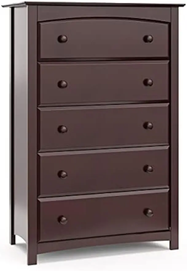 

Storkcraft Kenton 5 Drawer Dresser (Espresso) – Dresser for Kids Bedroom, Nursery Dresser Organizer, Chest of Drawers