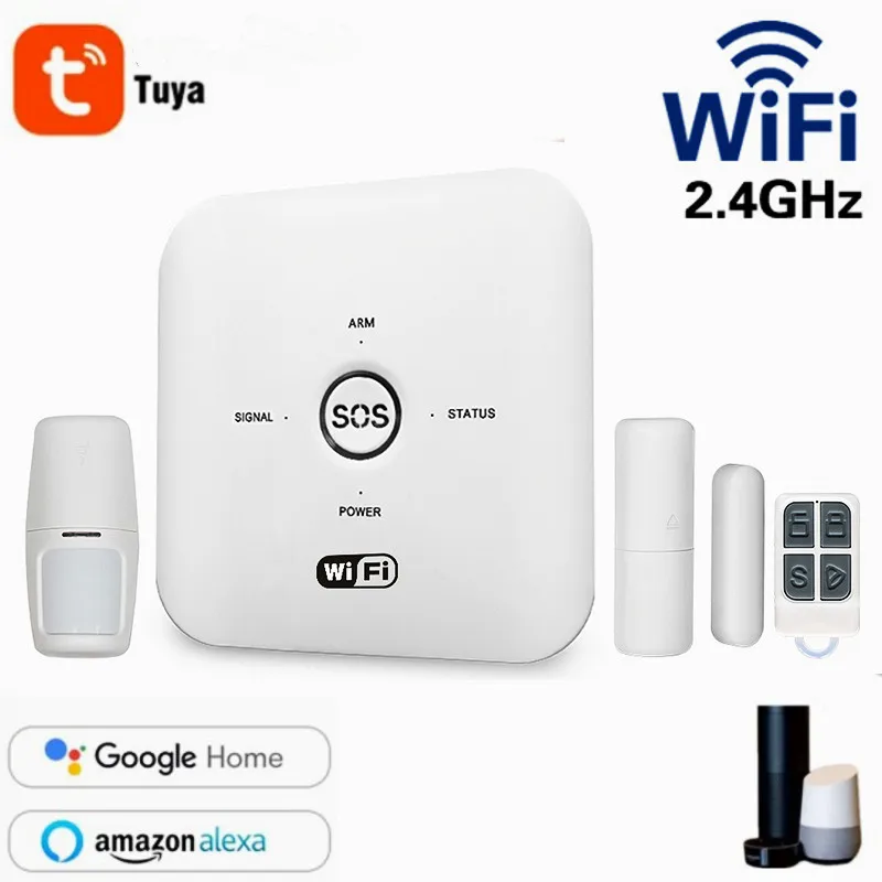Tuya Smart Wifi GSM Alarm System Smart Home PIR Door Window Sensor SOS Security Protection Work With Alexa Google Home
Tuya Smart Wifi GSM Alarm System Smart Home PIR Door Window Sensor SOS Security Protection Work With Alexa Google Home