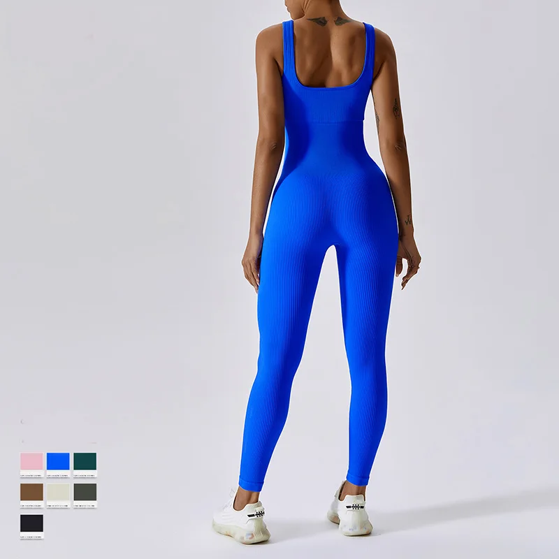 Women's seamless integrated yoga suit, dance style abdominal tightening and slimming exercise, elastic tight jumpsuit
Women's seamless integrated yoga suit, dance style abdominal tightening and slimming exercise, elastic tight jumpsuit
