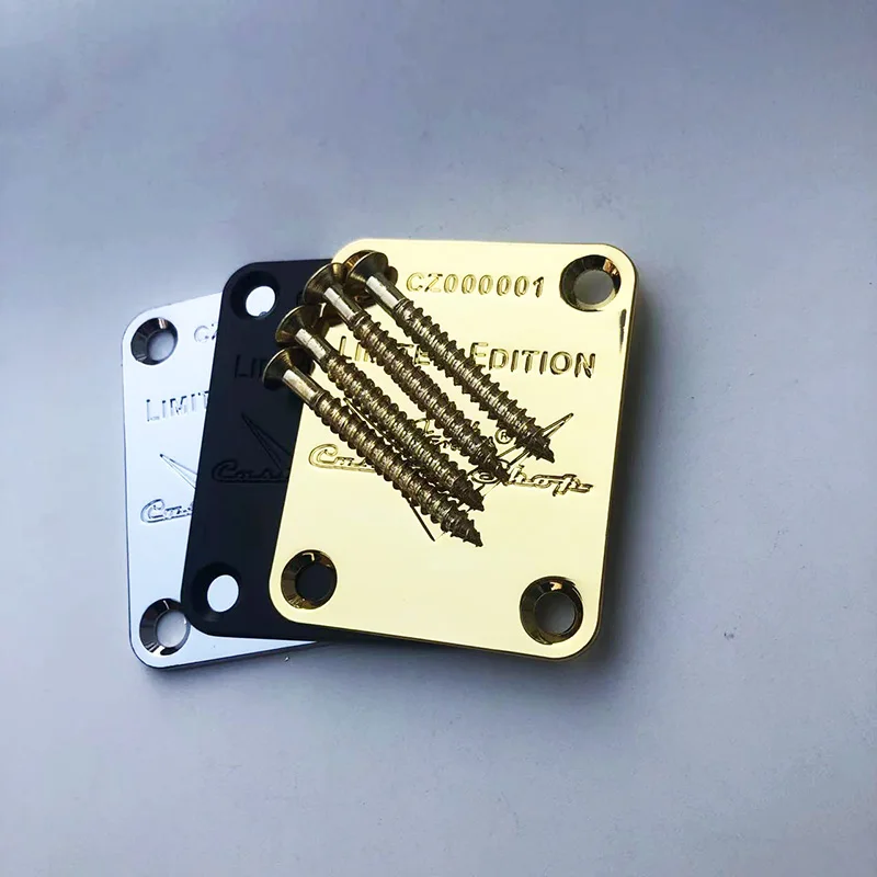 CUstom Shop Electric Guitar Limited Edition Neck Plate Gold/Chrome/Black With Screws
CUstom Shop Electric Guitar Limited Edition Neck Plate Gold/Chrome/Black With Screws