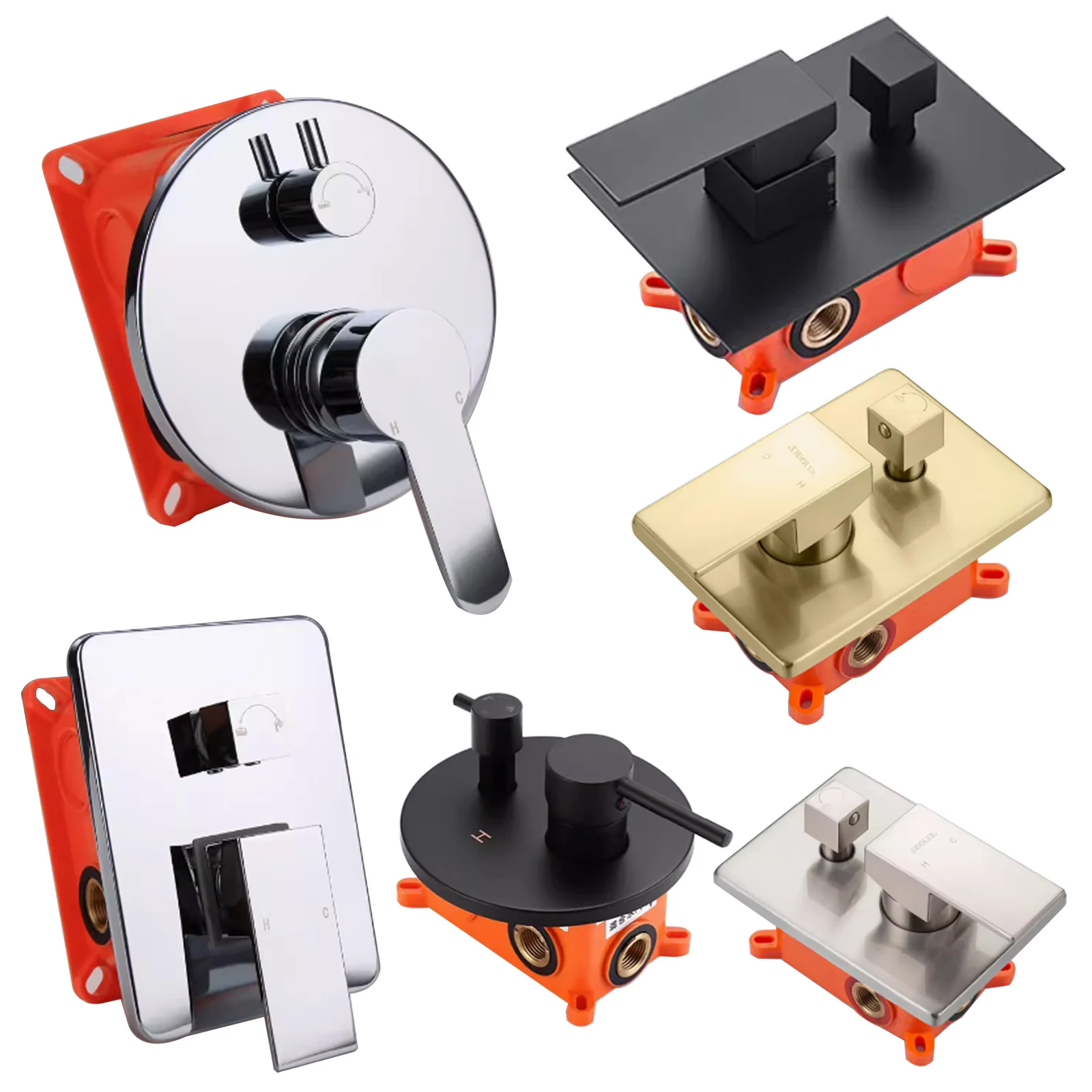 

Shower Valves Dual Function Shower Temperature Valve Single Handle Shower Diverter Valve Kit Wall Mount 2 Way Shower Handle Set