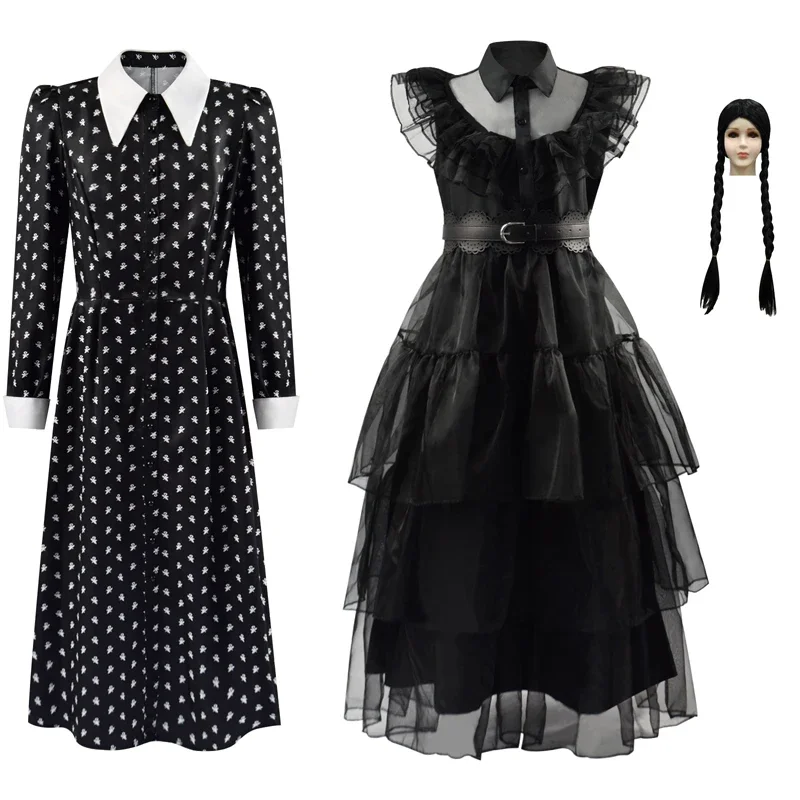 2023 New CosDaddy Wednesday Addams Family Cosplay Costume Dress Children Kids Girls Black Dress Wig Halloween Costume
2023 New CosDaddy Wednesday Addams Family Cosplay Costume Dress Children Kids Girls Black Dress Wig Halloween Costume