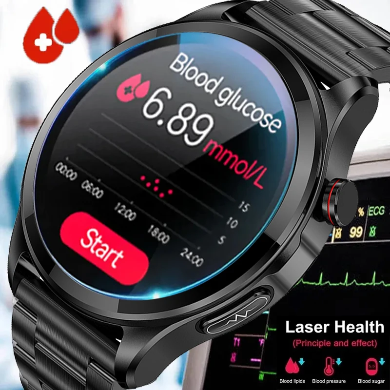 Blood Sugar ECG+PPG Smart Watch Men Bluetooth Call Automatic Infrared Blood Oxygen Heart Rate Blood Pressure Health Watch 2023
Blood Sugar ECG+PPG Smart Watch Men Bluetooth Call Automatic Infrared Blood Oxygen Heart Rate Blood Pressure Health Watch 2023