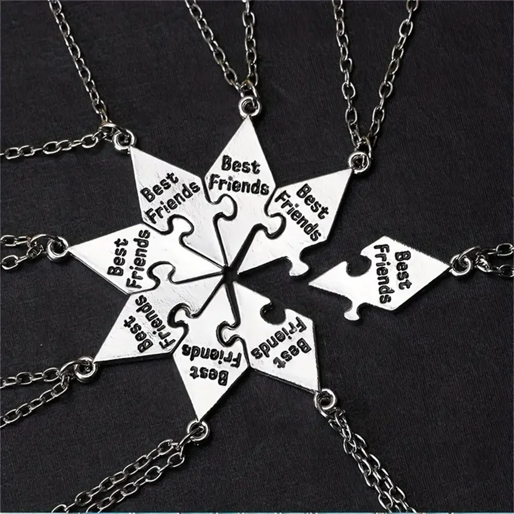 8 Pcs/Set Best Friend Necklace Creative Pentagram Pendant Alloy Accessories Friendship Necklace For Men And Women
8 Pcs/Set Best Friend Necklace Creative Pentagram Pendant Alloy Accessories Friendship Necklace For Men And Women