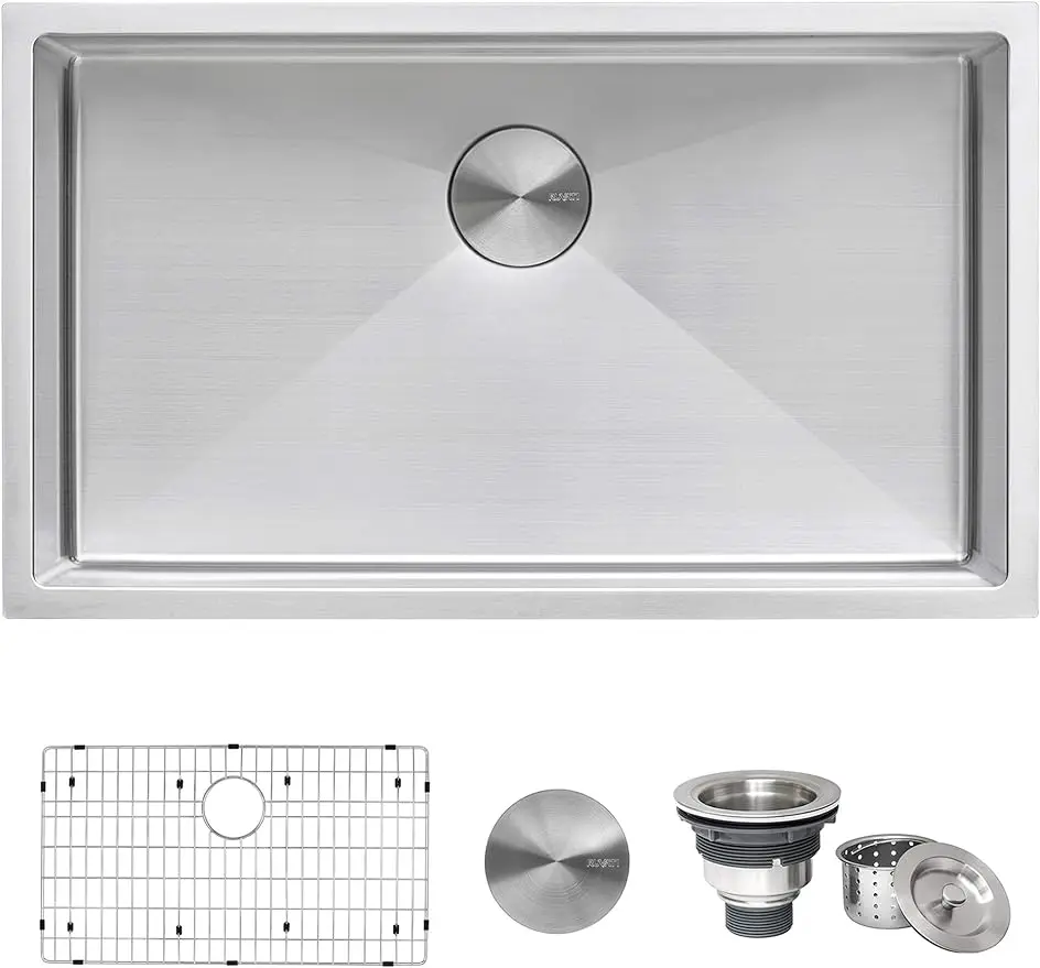 Ruvati 33-inch Undermount 16 Gauge Tight Radius Large Kitchen Sink Stainless Steel Single Bowl - RVH7433
Ruvati 33-inch Undermount 16 Gauge Tight Radius Large Kitchen Sink Stainless Steel Single Bowl - RVH7433