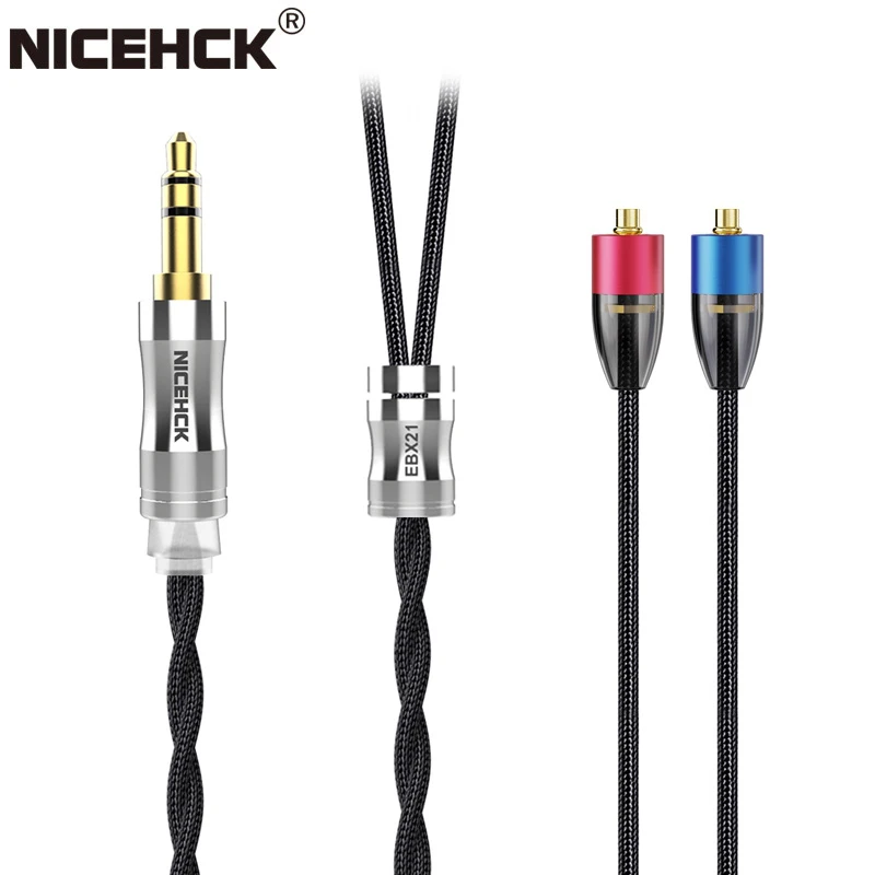 NiceHCK EBX21 Dedicated Silver Plated Copper Tinsel Standard Cable 3.5/2.5/4.4mm Plug MMCX For LA A6 A7 ST-10s Xelento Remote
NiceHCK EBX21 Dedicated Silver Plated Copper Tinsel Standard Cable 3.5/2.5/4.4mm Plug MMCX For LA A6 A7 ST-10s Xelento Remote