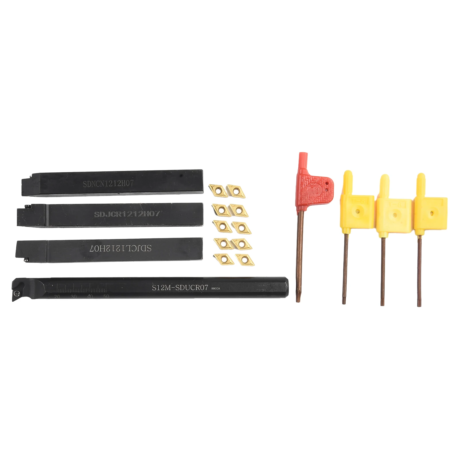 Insert Turning Tool Holder 4 * Wrench For Finishing For Machining Environments For Semi-finishing S12M-SDUCR07
Insert Turning Tool Holder 4 * Wrench For Finishing For Machining Environments For Semi-finishing S12M-SDUCR07