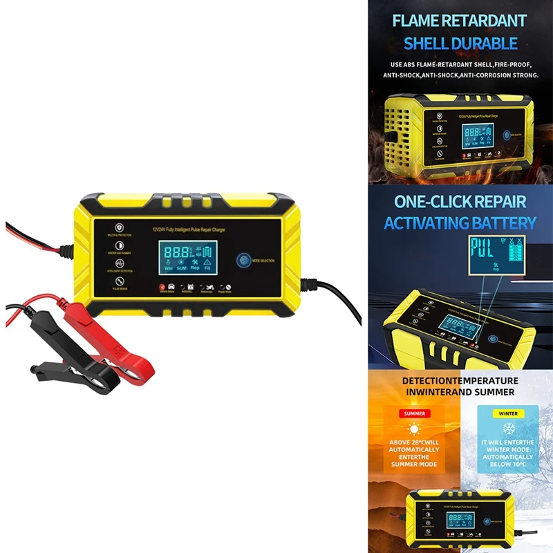 NEW-Auto Battery Chargers 12V 24V Car Battery Charger Digital Display Puls Repair For Car Lead Acid Lithium Battery
NEW-Auto Battery Chargers 12V 24V Car Battery Charger Digital Display Puls Repair For Car Lead Acid Lithium Battery