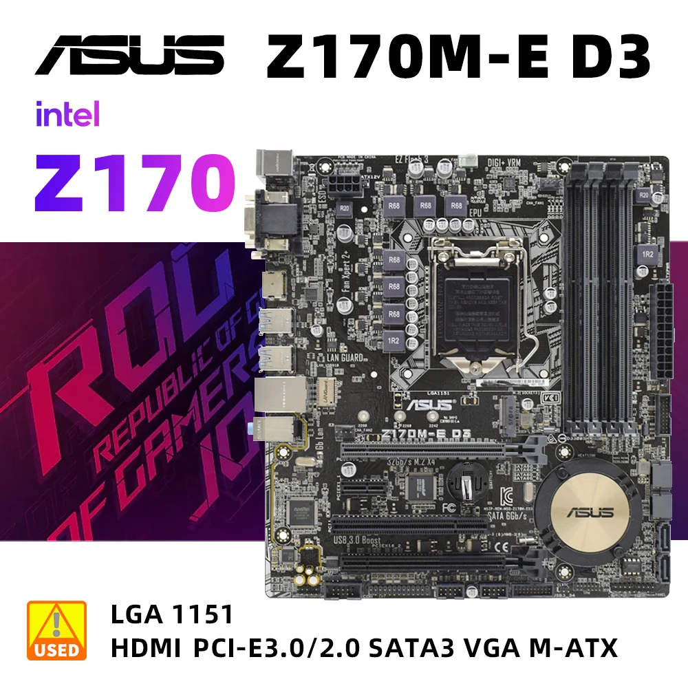 Комплект материнской платы ASUS Z170M-E D3 + I5 1151, процессор Intel Z170, комплект материнской платы DDR3 32 Гб PCI-E 6400 M.2 USB 3,0 Micro ATX
Комплект материнской платы ASUS Z170M-E D3 + I5 1151, процессор Intel Z170, комплект материнской платы DDR3 32 Гб PCI-E 6400 M.2 USB 3,0 Micro ATX