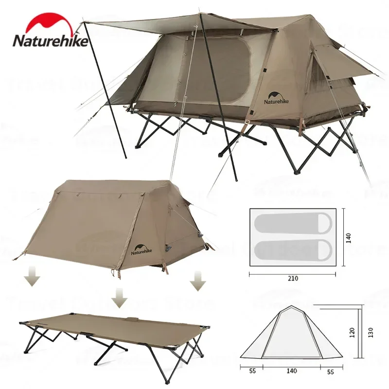 

Naturehike A-type Roof Tent Automatic Camping Bed Outdoor Mountain Hiker 2 Person House 2 People Fast Waterproof Anti Uv Beach