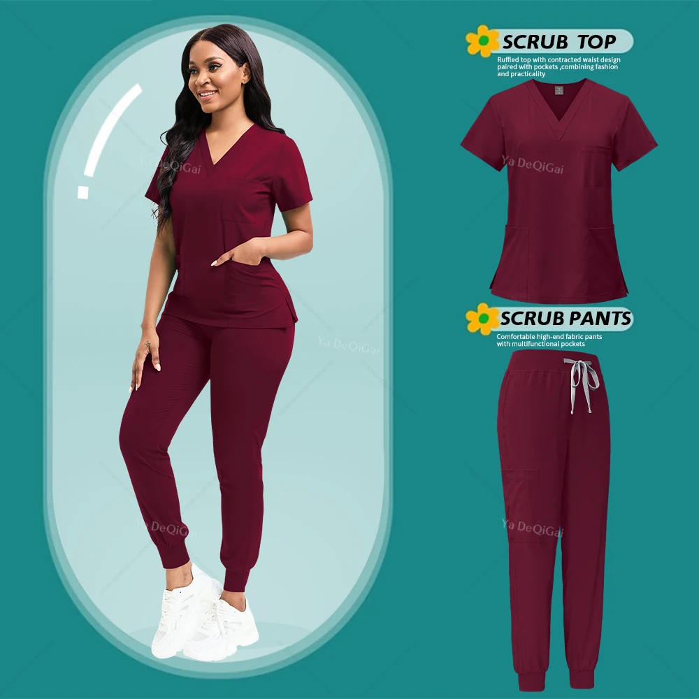 

Wholesale Jogger Nurse Scrubs Set Hospital Medical Surgical Uniforms Multicolor Women Wear Scrub Suit Doctor Uniform