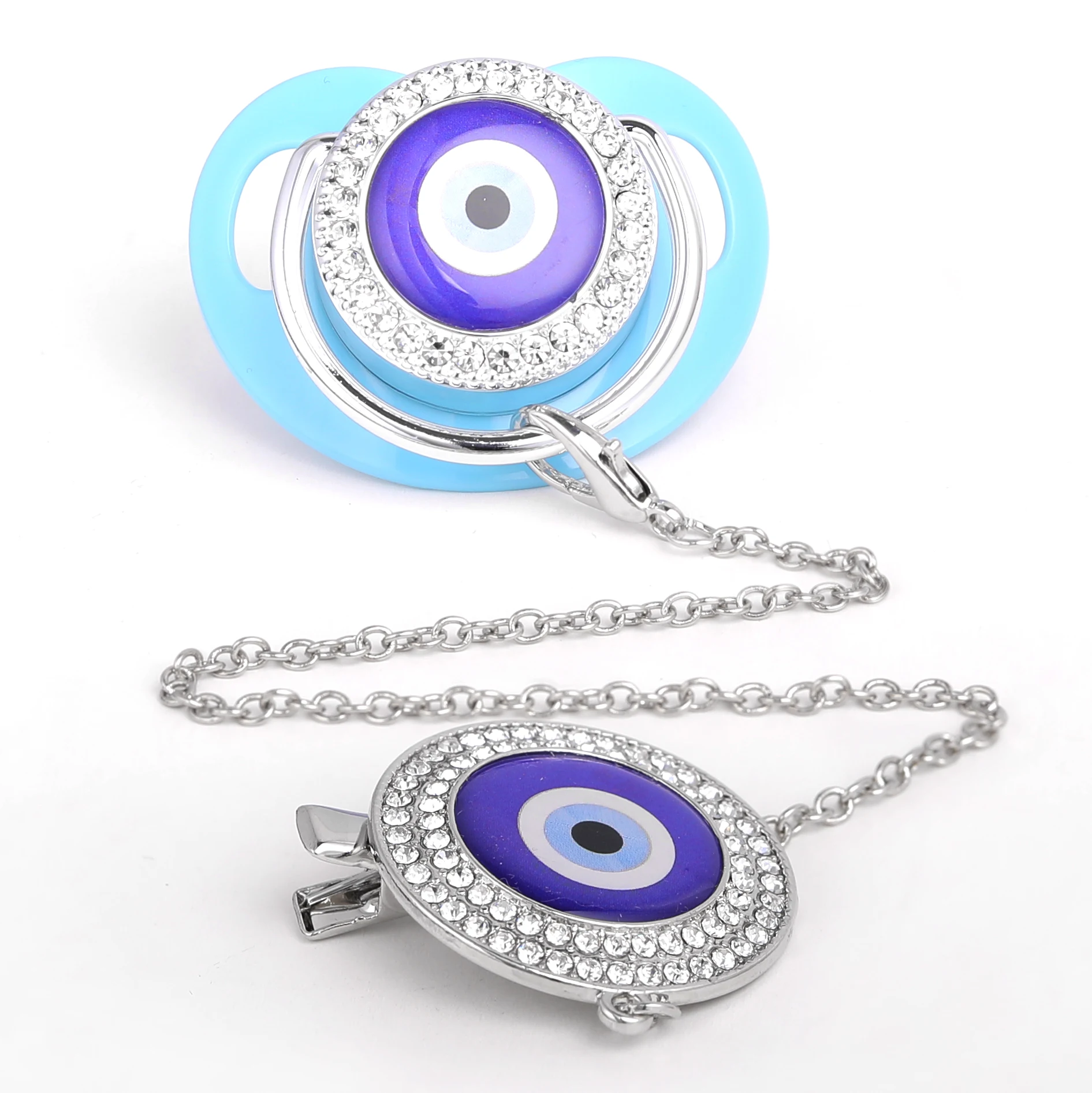 Silicone Pacifier Bling Fashion Evil Eyes Baby Pacifier Clip BPA Free Infant Nipple Shower Gift Newborn Dummy Soother chupetes
Silicone Pacifier Bling Fashion Evil Eyes Baby Pacifier Clip BPA Free Infant Nipple Shower Gift Newborn Dummy Soother chupetes