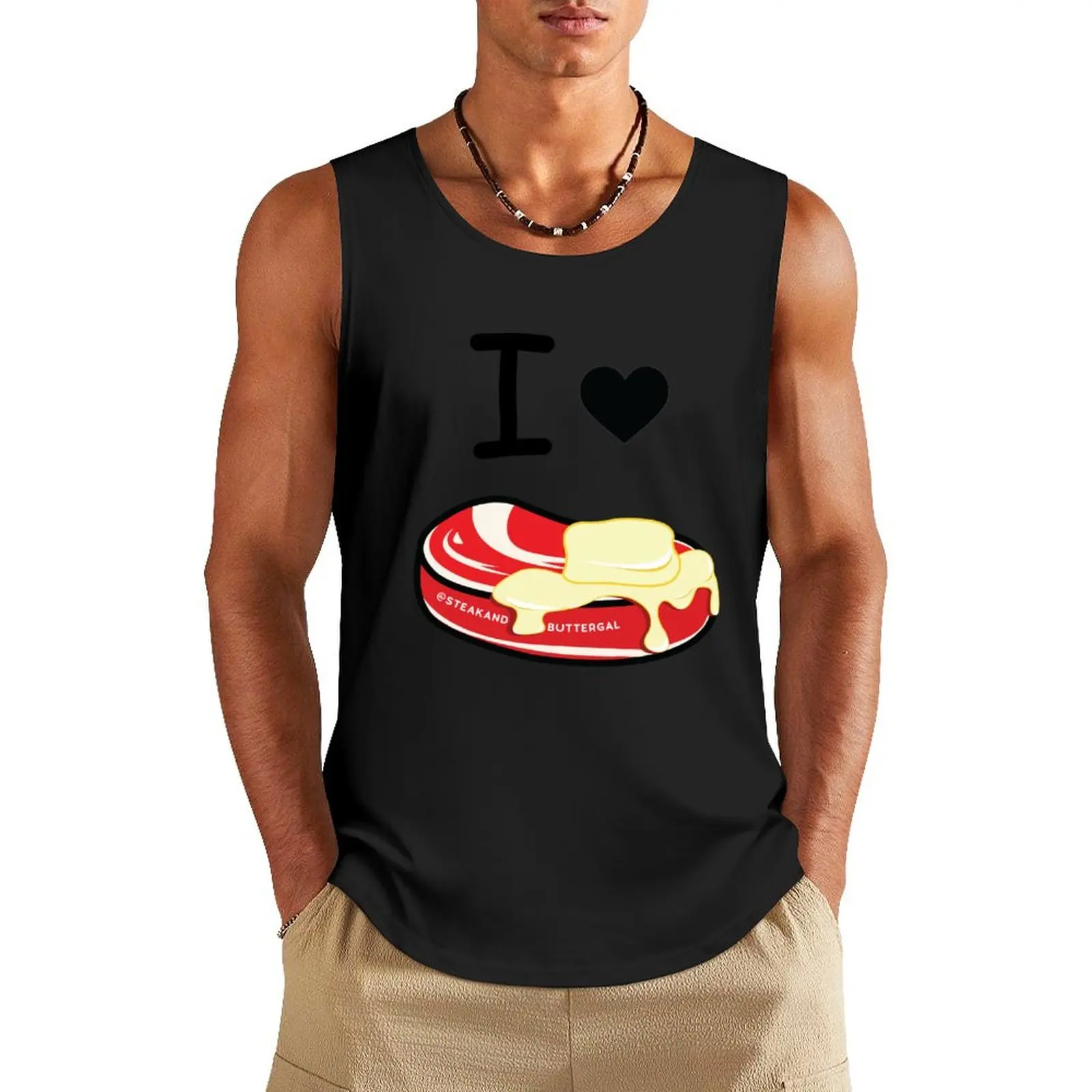 I LOVE STEAK Tank Top summer Men's tops bodybuilding for men Men's vest men gym clothing
I LOVE STEAK Tank Top summer Men's tops bodybuilding for men Men's vest men gym clothing