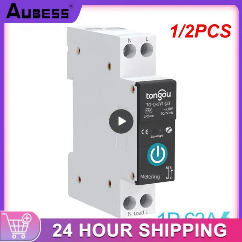 

1/2PCS Tuya Smart Home Circuit Breaker Din Rail For Wireless Remote Control Switch Works With Alexa Home Assistant