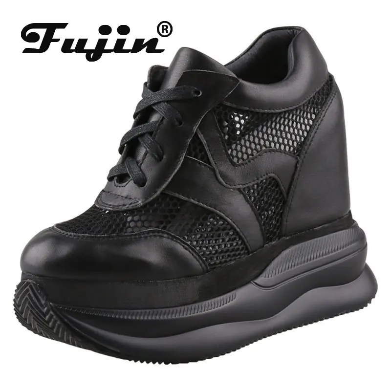 Fujin 12cm Air Mesh Genuine Leather Women Breathable Women Platform Fashion Sneakers Summer Hollow Chunky Sneakers Casual Shoes
Fujin 12cm Air Mesh Genuine Leather Women Breathable Women Platform Fashion Sneakers Summer Hollow Chunky Sneakers Casual Shoes