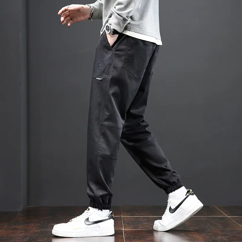 

Brand Clothing Cotton Casual Cargo Pants Men Jogger Korean Autumn Winter Thick Harem Trousers Sweatpants Male Plus Size M-5XL