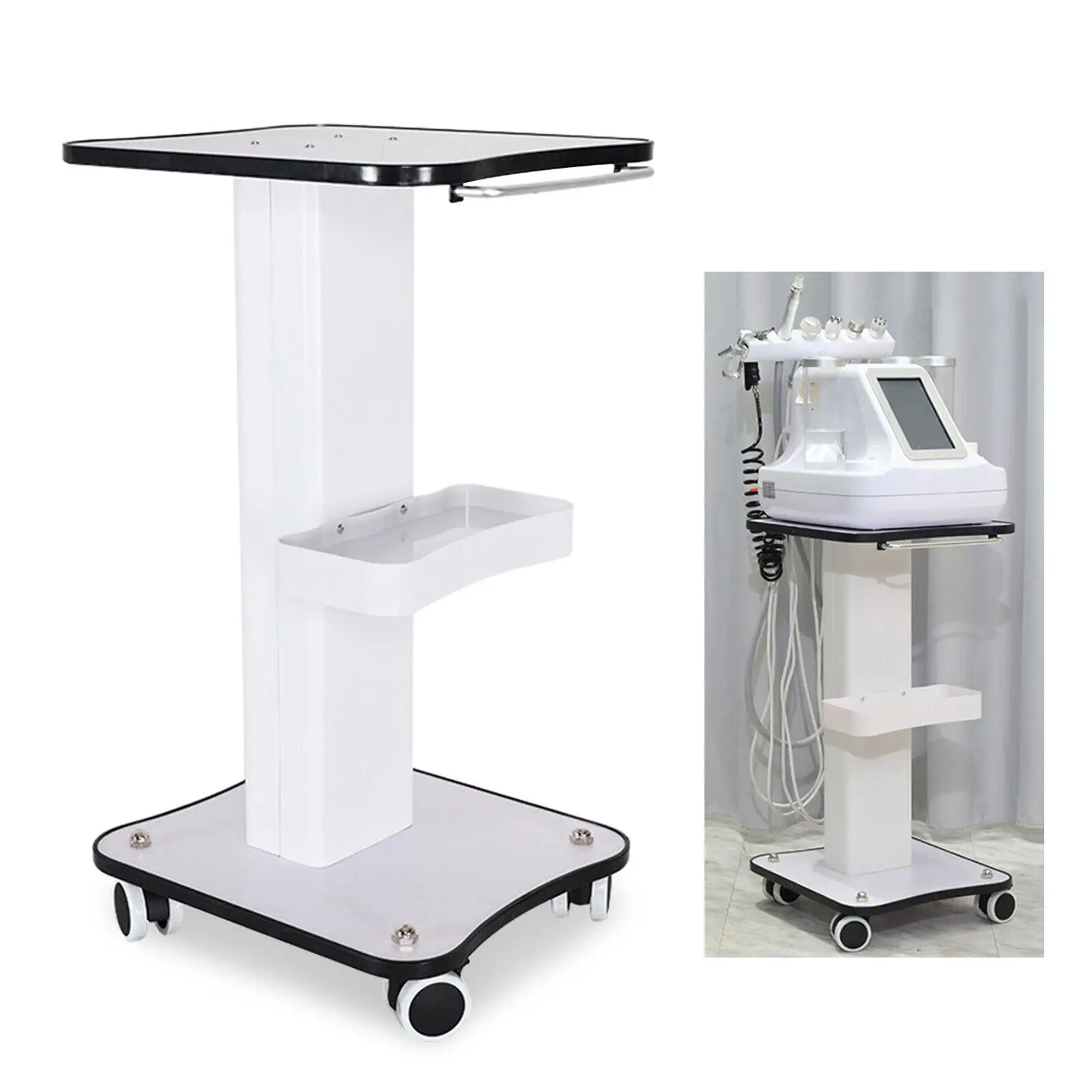 

Salon Table Trolley Stand Rolling Cart Beauty Wheel Holder Spa Cart Max Load 40kg