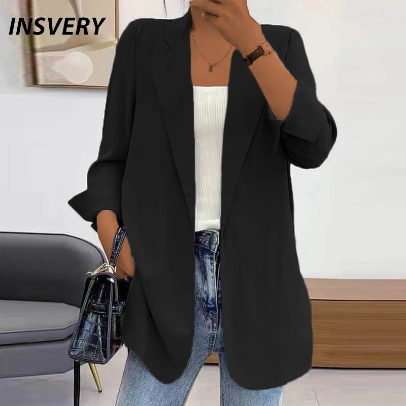 Women Jacket Autumn 2023 Fashion Women Blazer Coat Vintage Long Sleeve Female Outerwear Thin Top Cardigan Black White
Women Jacket Autumn 2023 Fashion Women Blazer Coat Vintage Long Sleeve Female Outerwear Thin Top Cardigan Black White