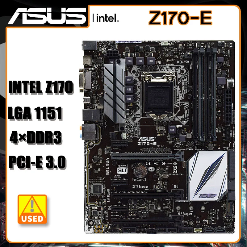 1151 Motherboard Asus Z170-E Intel Z170 Motherboard 4×DDR4 64GB PCI-E 3.0 USB3.1 DVI HDMI ATX For Sixth Gen Core i7/i5/i3 cpu
1151 Motherboard Asus Z170-E Intel Z170 Motherboard 4×DDR4 64GB PCI-E 3.0 USB3.1 DVI HDMI ATX For Sixth Gen Core i7/i5/i3 cpu