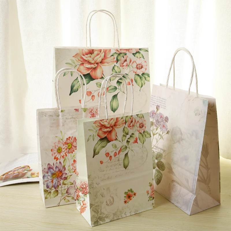 10pcs Retail Vintage Flower Kraft Paper Bags Christmas Festival Party 25*18*10cm Gift Bags with Handles
10pcs Retail Vintage Flower Kraft Paper Bags Christmas Festival Party 25*18*10cm Gift Bags with Handles