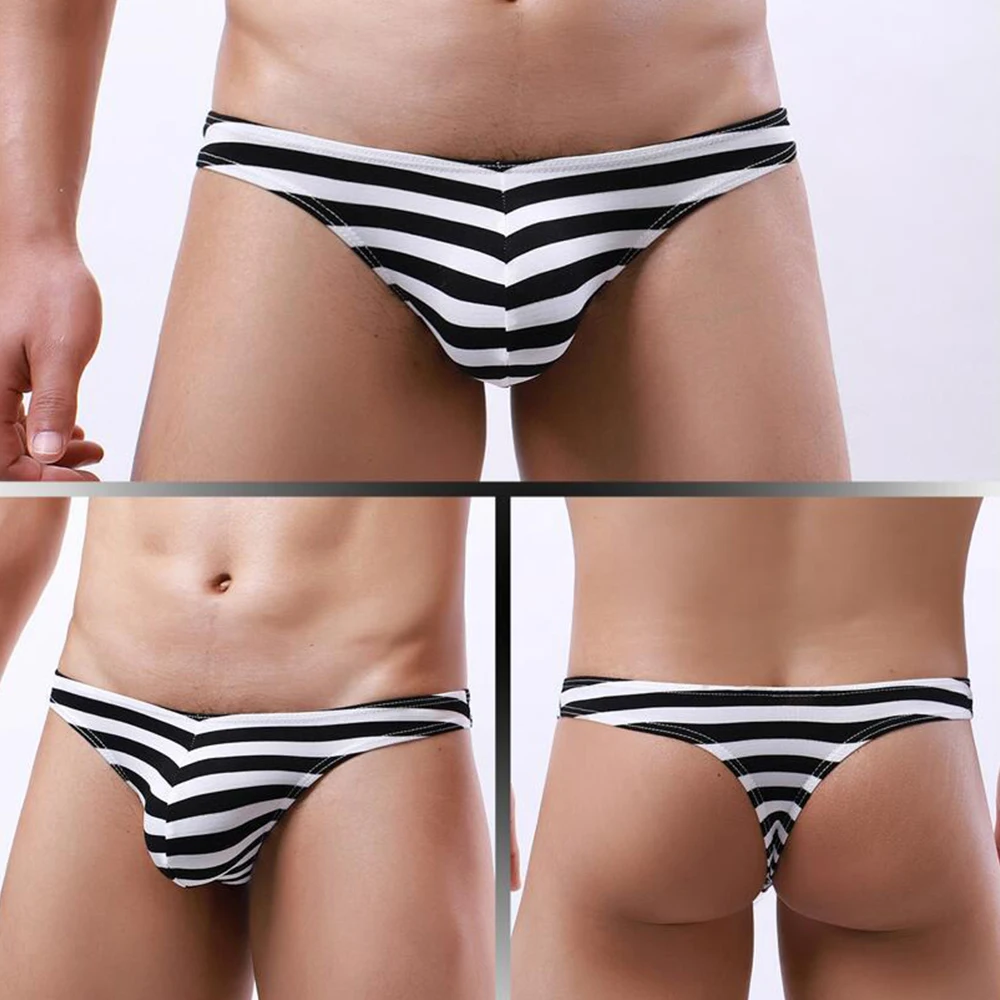 Hot Striped Sexy Lingerie Mens Thongs Underwear Brief Bulge Convex Pouch Underpants G-string Tripe Underpants Трусики
Hot Striped Sexy Lingerie Mens Thongs Underwear Brief Bulge Convex Pouch Underpants G-string Tripe Underpants Трусики