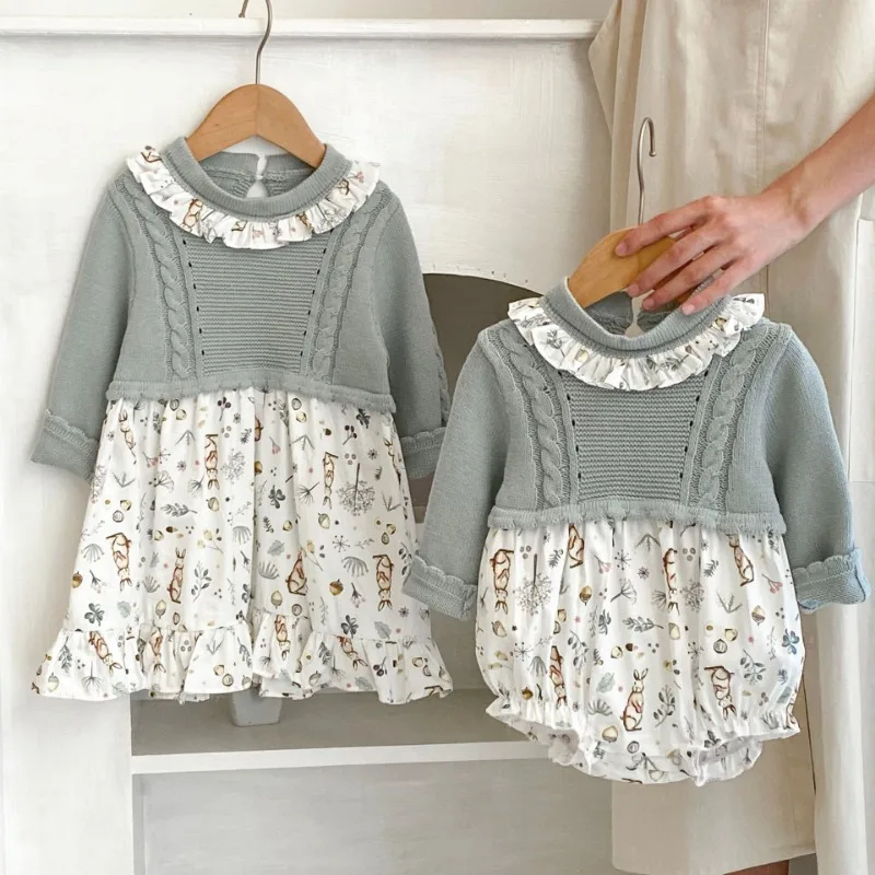 2023 Autumn Infant Long Sleeve One-piece For Baby Girls Printing Flowers Patchwork Knit Bodysuit
2023 Autumn Infant Long Sleeve One-piece For Baby Girls Printing Flowers Patchwork Knit Bodysuit