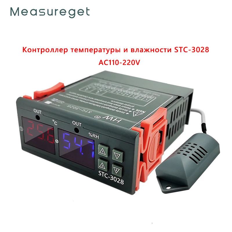 Digital thermostat hygrostat stc-3028 temperature and humidity controller AC 110V-220V heating controller cooling control
Digital thermostat hygrostat stc-3028 temperature and humidity controller AC 110V-220V heating controller cooling control