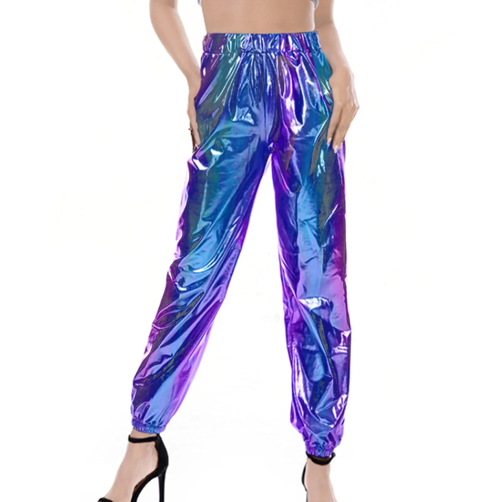 Women's Casual Fashionable Loose Pants Street Slacks Metallic Color Pant For Women Sports Street Hip Hop Party Shiny Trousers
Women's Casual Fashionable Loose Pants Street Slacks Metallic Color Pant For Women Sports Street Hip Hop Party Shiny Trousers