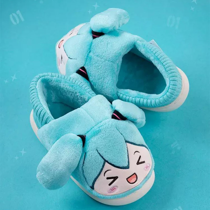 Оригинальные Мультяшные зимние тапочки Moeyu Hatsune Miku Mikutravel, мягкие на ощупь, удобные теплые и нескользящие, для дома
Оригинальные Мультяшные зимние тапочки Moeyu Hatsune Miku Mikutravel, мягкие на ощупь, удобные теплые и нескользящие, для дома