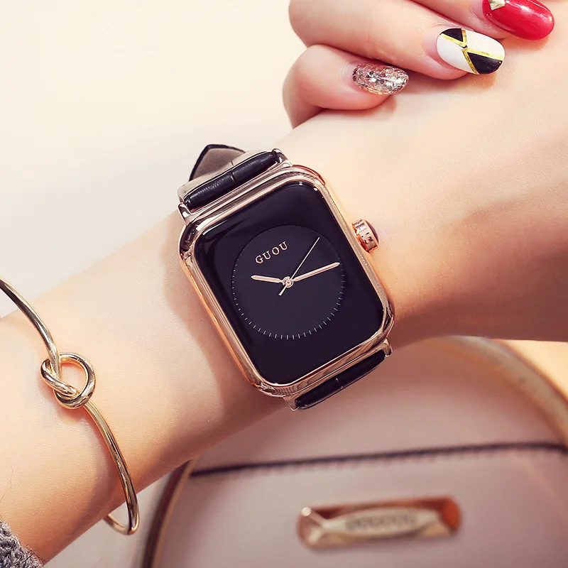 GUOU ancient European square watch female Joker fashion simple neutral quartz watch female watch a generation
GUOU ancient European square watch female Joker fashion simple neutral quartz watch female watch a generation
