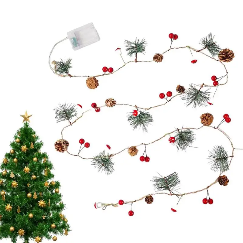 Christmas Pine Cone Light String 20LED Battery Operated Fairy Garland Lights Red Berry Pine Cone Lights For Christmas Decoration
Christmas Pine Cone Light String 20LED Battery Operated Fairy Garland Lights Red Berry Pine Cone Lights For Christmas Decoration