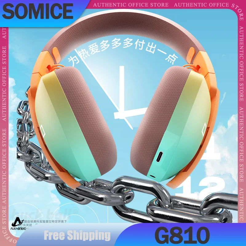 Somic G810 Headphone With Microphone Bluetooth Wireless Headset Sports Noise Reduction Gradient Earphones Stereo Sound Gifts 
Somic G810 Headphone With Microphone Bluetooth Wireless Headset Sports Noise Reduction Gradient Earphones Stereo Sound Gifts
