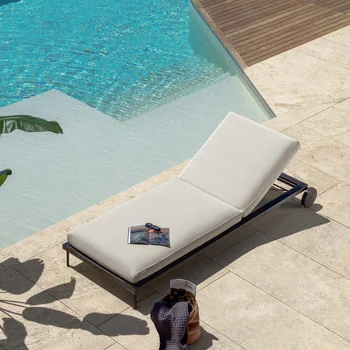 목조 레저 호텔 정원 수영장 의자, 파티오 일광욕 의자, 일광욕 침대, 해변 라운지, 야외 의자