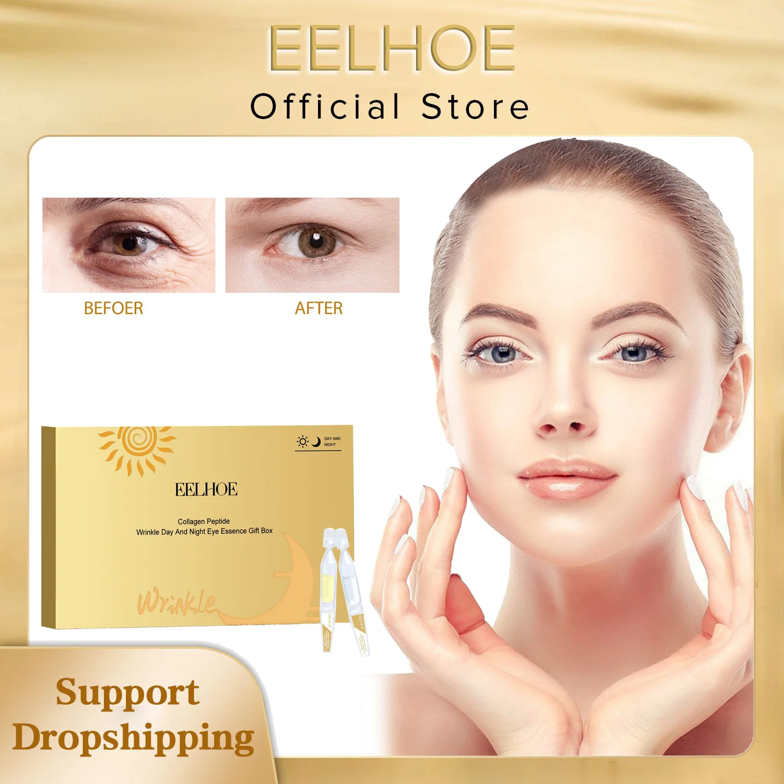 Eye Serum for Wrinkles Collagen Anti Aging Dark Circles Remover Repairing Puffiness Moisturizing Tightening Lifting Eye Essence
Eye Serum for Wrinkles Collagen Anti Aging Dark Circles Remover Repairing Puffiness Moisturizing Tightening Lifting Eye Essence