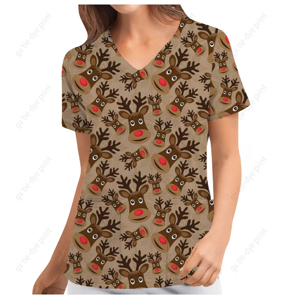 New Medical Tops Hospital Scrub Uniforms Printing Nurse V-Neck T-shirt Nursing Accessories Doctor Scrubs Blouses Beauty Coat
New Medical Tops Hospital Scrub Uniforms Printing Nurse V-Neck T-shirt Nursing Accessories Doctor Scrubs Blouses Beauty Coat