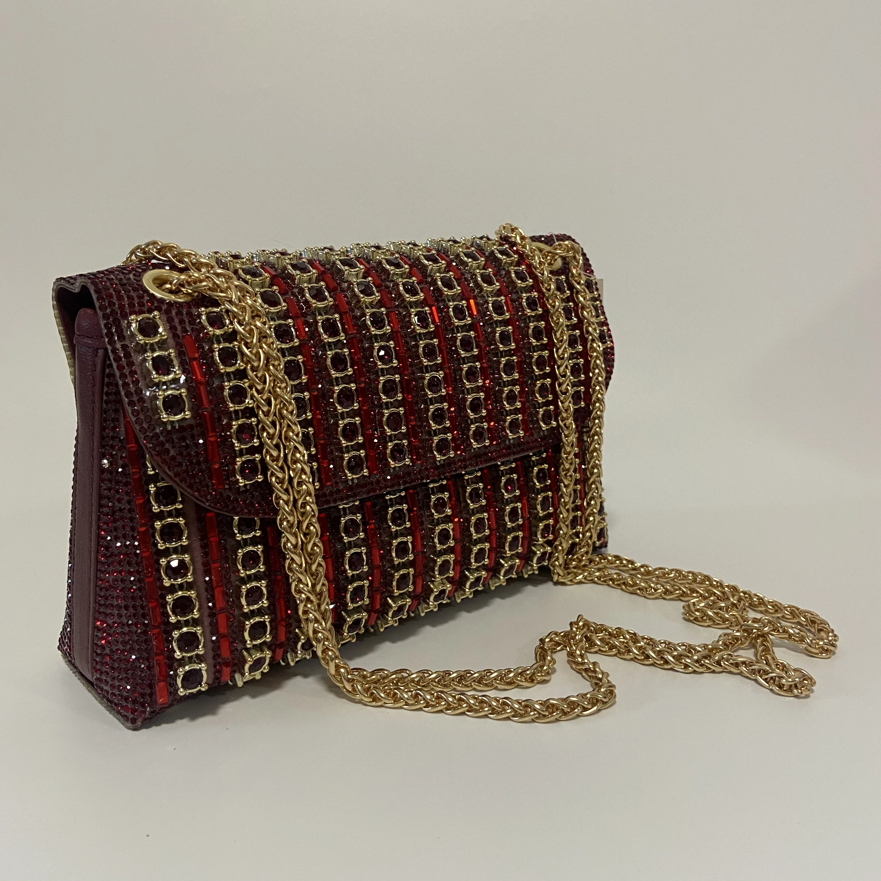 Fashion black gold Women's Hand Bag Diamonds Evening Clutch Bag Women